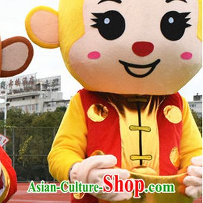 Mascot Uniforms Mascot Outfits Customized Walking Mascot Costumes Animal Monkey Cai Shen Money God Mascots Costume