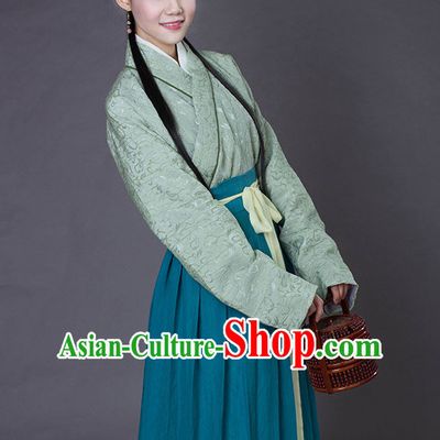 Chinese Style Dresses Kimono Dress Han Dynasty Empress Princess Queen Outfits and Headpieces Complete Set for Women