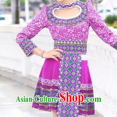 Chinese Traditional Miao Minority Clothing Complete Set for Women