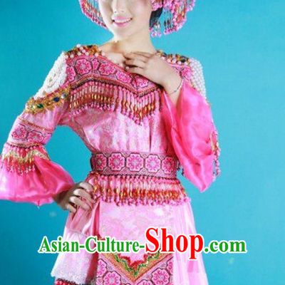 Chinese Traditional Miao Minority Princess Queen Empress Clothes Complete Set for Women