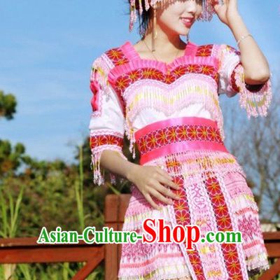 Chinese Traditional Miao Minority Princess Queen Empress Clothes Complete Set for Women