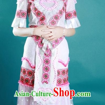 Chinese Traditional Miao Minority Princess Queen Empress Clothes Complete Set for Women