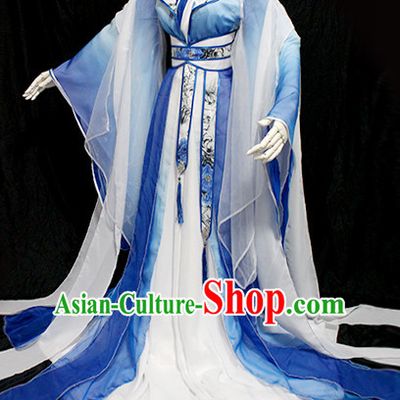 Chinese Ancient Empress Princess Queen Clothing and Headpieces Complete Set for Women Girls Adults Children