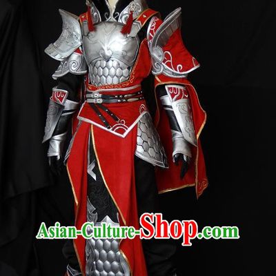 Chinese Ancient General Superhero Armor Costumes Complete Set for Men