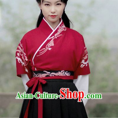 Chinese Ancient Knight Clothing Complete Set for Women and Girls