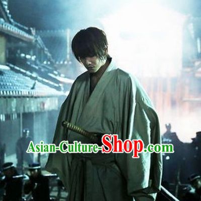 Traditional Japanese Ancient Swordsman Swordmen Costumes Complete Set for Men