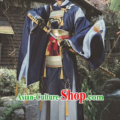 Japanese Cartoon Character Swordsman Swordmen Cosplay Costumes Complete Set for Men or Women