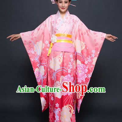 Japanese Traditional Kimono Clothing Complete Set for Women Girls Adults