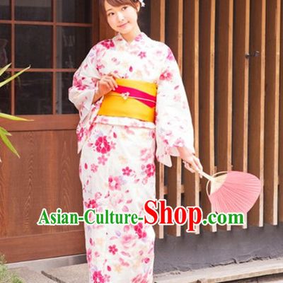 Japanese Traditional Kimono Garment Complete Set for Women Girls Adults