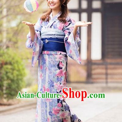 Japanese Traditional Kimono Dress Complete Set for Women Girls Adults