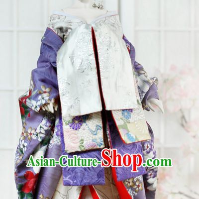 Japanese Traditional Kimono Garments Complete Set for Women Girls Adults