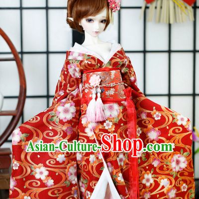 Japanese Traditional Kimono Clothes Complete Set for Women Girls Adults