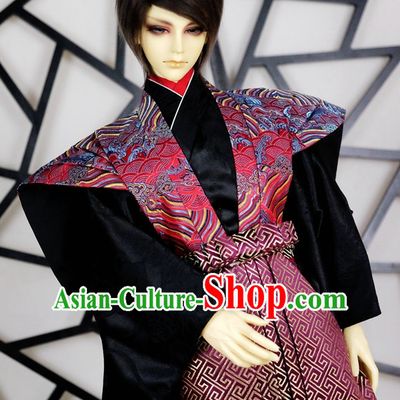 Japanese Traditional Prince Emperor Kimono Clothes Complete Set for Men Boys Adults