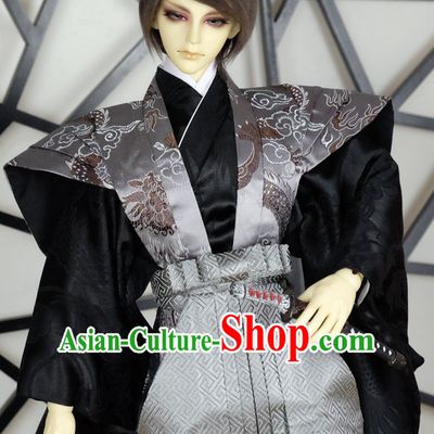 Japanese Traditional Prince Emperor Kimono Clothes Complete Set for Men Boys Adults