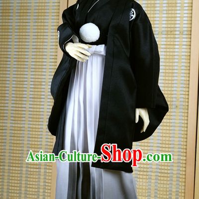 Japanese Traditional Prince Emperor Kimono Clothes Complete Set for Men Boys Adults