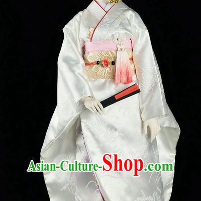 Japanese Traditional Princess Kimono Dress Complete Set for Women Girls Children Adults