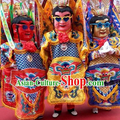 Top Handmade Adult Human Size Taiwan Dianyin Prince Puppet Props Costumes Armor Decorations Display Parade
