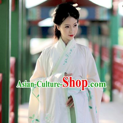 Chinese Ancient Hanfu Clothing and Hair Jewelry Complete Set for Women and Girls