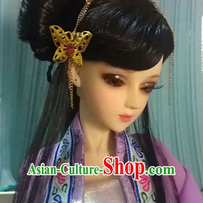 Ancient Chinese Style Black Hair Wigs and Accessories for Women Girls Adults Kids