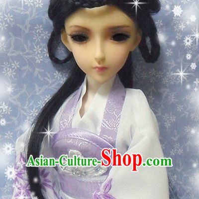 Ancient Chinese Style Princess Emperor Long Black Wigs and Accessories for Women Girls Adults Children