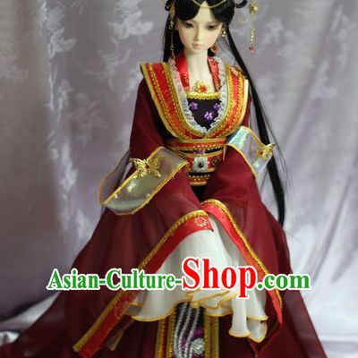 Chinese Ancient Fairy Clothing and Headpieces Complete Set for Women Girls Adults Children
