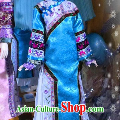 Chinese Classical Qing Dynasty Hanfu Robe Complete Set for Women