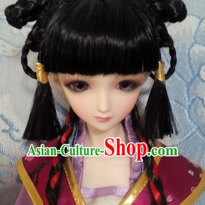 Ancient Chinese Lady Black Long Women Wigs