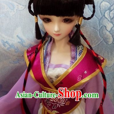 Ancient Chinese Black Long Wigs for Women