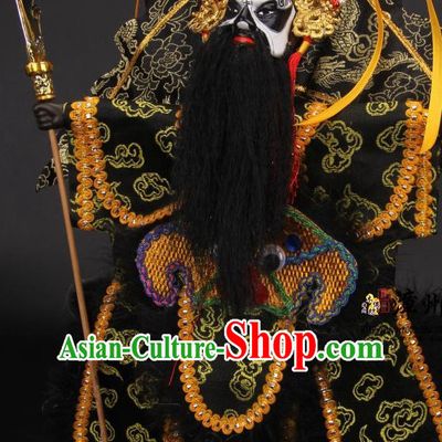 Traditional Chinese Ancient Handmade Gwan Gong Guan Yu General Hand Marionette Puppet Hand Puppets