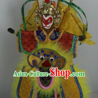 Traditional Chinese Ancient Handmade Monkey King Sun Wukong Glove Puppet Hand Marionette Puppet Hand Puppets