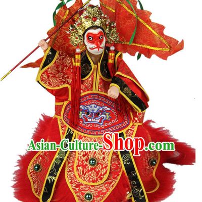 Top Traditional Chinese Ancient Handmade Sun Wukong Glove Puppets Hand Marionette Puppet Hand Puppets