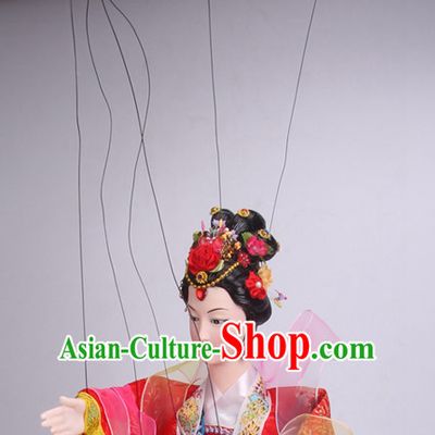 Top Traditional Chinese Ancient Handmade Yang Guifei Tang Empress Hand Marionette Puppet Hand Puppets