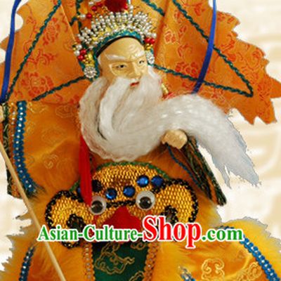 Traditional Chinese Handmade Huang Zhong General Glove Puppet Hand Puppets