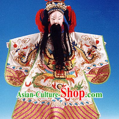 Traditional Chinese Handmade Emperor String Puppet Hand Puppets Hand Marionette Puppet