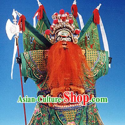 Traditional Chinese Handmade General Armor String Puppet Hand Puppets Hand Marionette Puppet Arts Collectibles