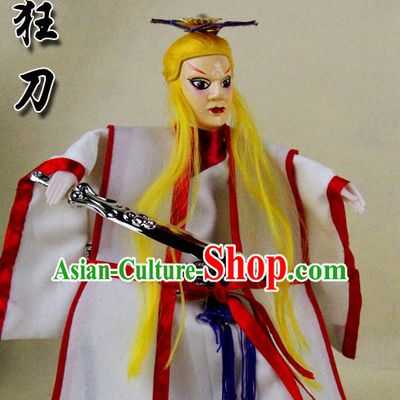 Traditional Chinese Handmade Swordsman Hand Puppets Hand Marionette Puppet