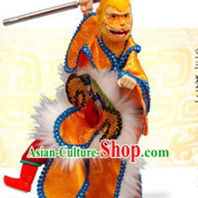 Traditional Chinese Handmade Sun Wukong Journey to the West Hand Puppets Hand Marionette Puppet