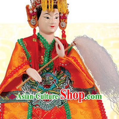 Traditional Chinese Handmade Goddess Matsu of the Sea Hand Puppets Hand Marionette Puppet
