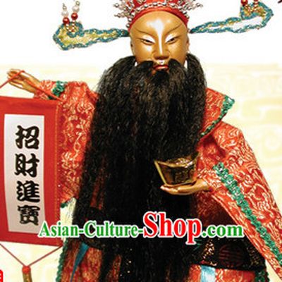 Traditional Chinese Handmade The God of Happiness Hand Puppets Hand Marionette Puppet