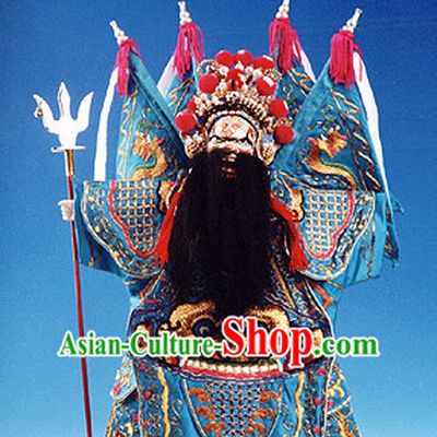 Traditional Chinese Handmade and Embroidered Superhero General Glove Puppet String Puppet Hand Puppets Hand Marionette Puppet Arts Collectibles