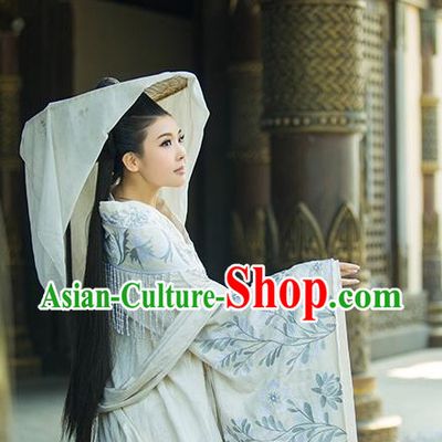 Ancient Chinese Empress Queen Princess Clothes and Hair Accessories Complete Set