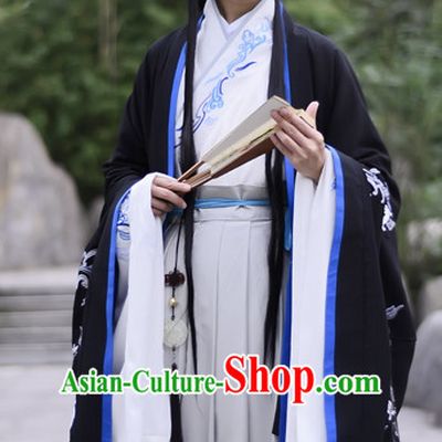 Ancient Chinese Han Dynasty Prince Hanfu Garment Outfit Complete Set for Men
