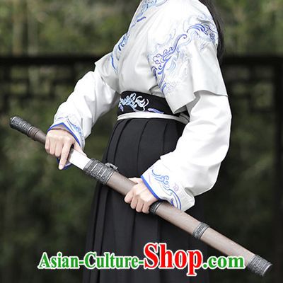 Ancient Chinese Han Dynasty Swordmen Costume Complete Set for Men or Women