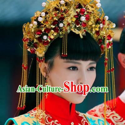 Top Chinese Classic Wedding Headwear Phoenix Crown Headpieces for Brides