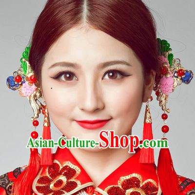 Top Chinese Classic Wedding Bridal Headpieces Accessories Jewelry for Brides