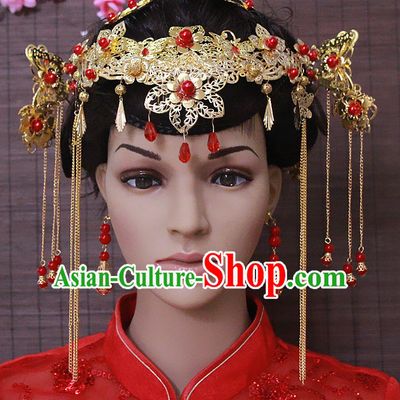 Top Chinese Classic Wedding Headpieces Accessories Jewelry for Brides
