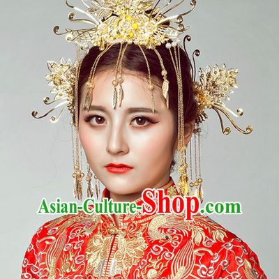 Top Chinese Classic Wedding Bridal Headpieces Accessories Jewelry for Brides