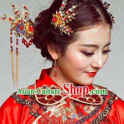 Top Chinese Classic Wedding Bridal Headpieces Accessories Jewelry for Brides