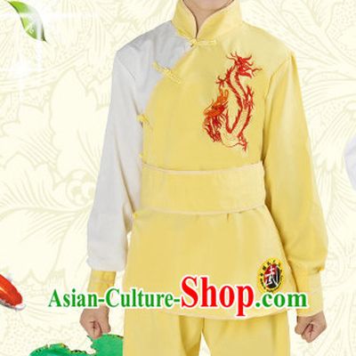 Chinese Traditional Kung Fu Costume Wing Chun Apparel Taiji Uniform for Kids Girls Boys