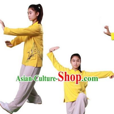Chinese Traditional Kung Fu Practice and Competition Costume Wing Chun Apparel Taiji Tai Chi Uniform for Adults Children Women Girls